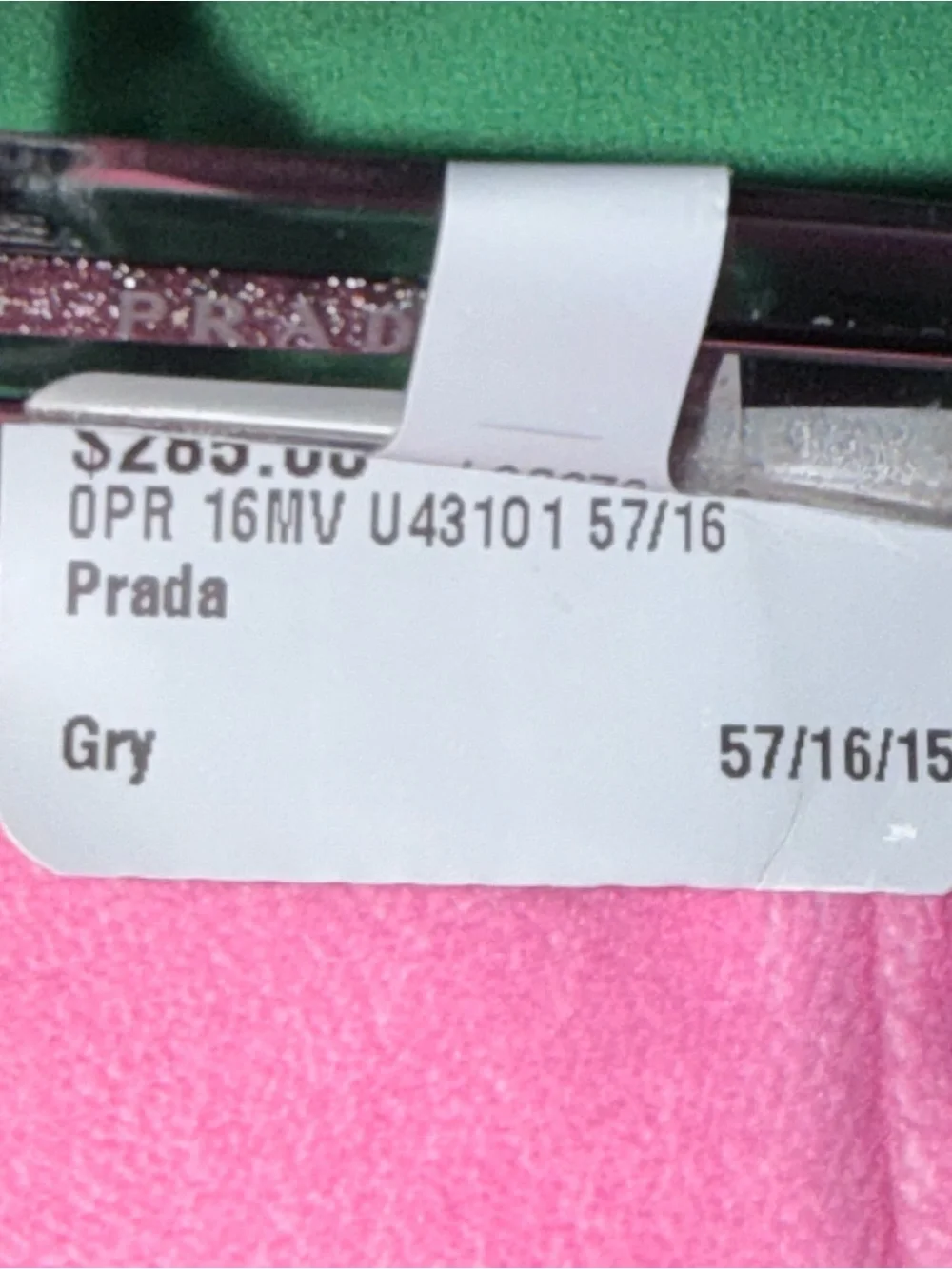 Prada PR 16MV U431O1 57/16 Clear Gray Frames